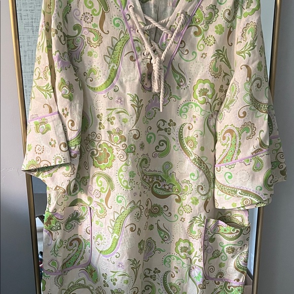Alemais Green and Cream Paisley Dress - Picture 6 of 11